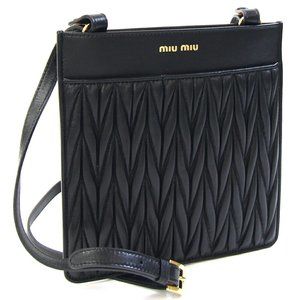 MIU MIU Black Leather Shoulder Bag
